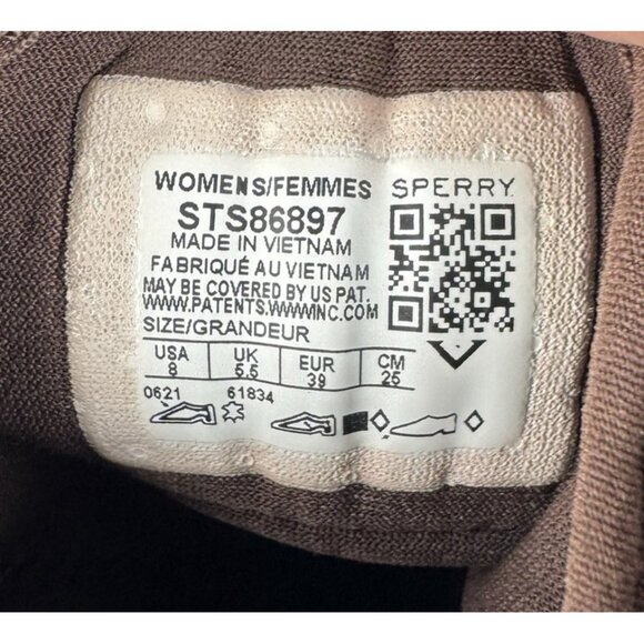 Sperry Pretty Tough Ankle Boots Brown Leather Block Heel Lace Up Platform Size 8 - Picture 13 of 15